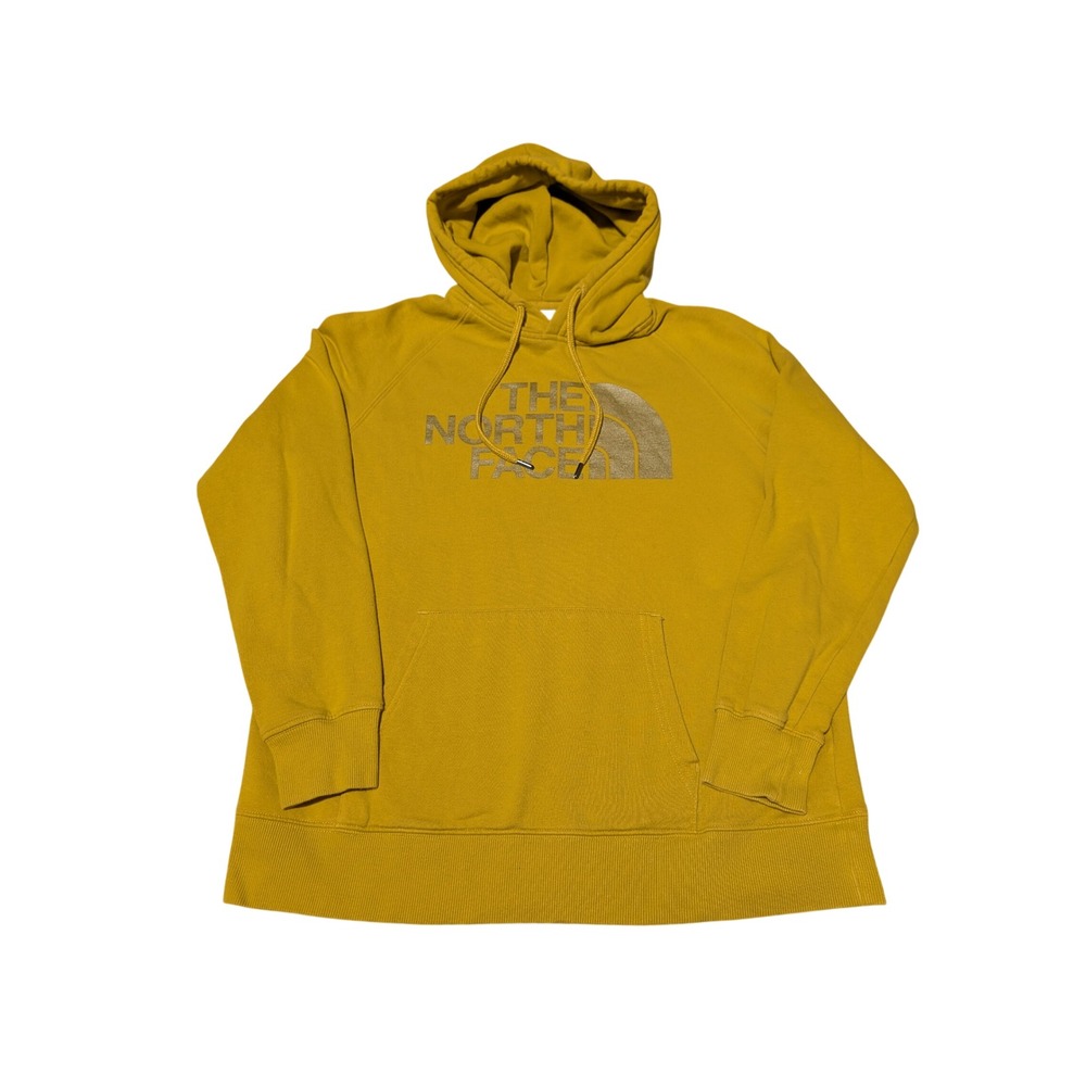 The North Face Hoodie Womens Medium Yellow Gold Pullover Gorpcore Sweatshirt